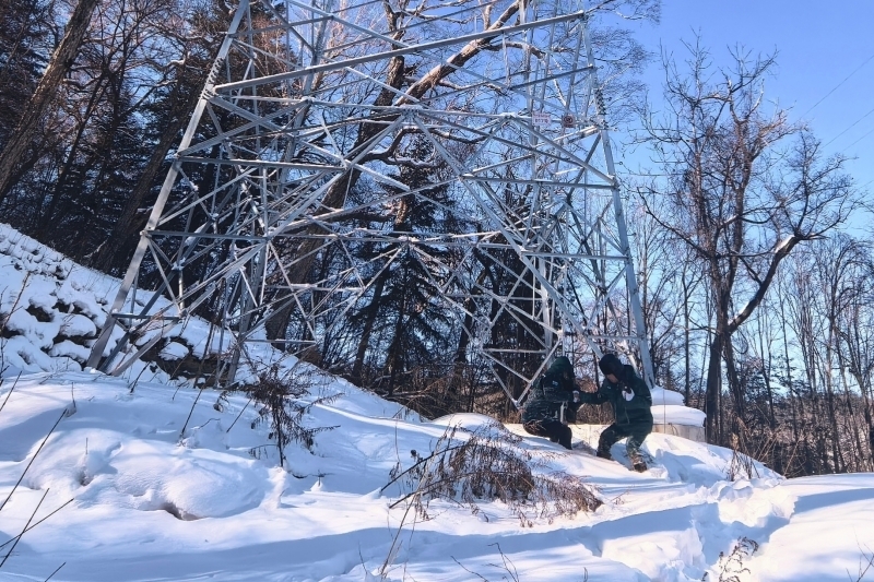 新春走基层｜踏雪长白山守护输电线路安全